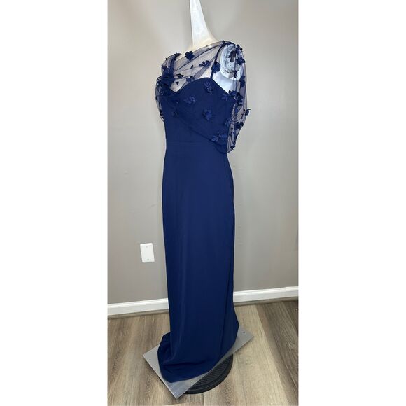 NWT Theia Sophia Beaded Shawl Gown Size US12 $795 - Picture 8 of 12